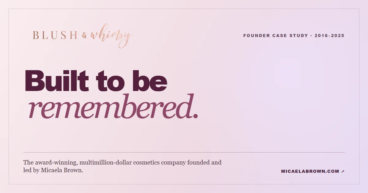 Blush & Whimsy official brand share card